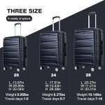 Travelhouse 3-Piece Lightweight Hardshell Luggage Set