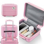 Lightweight 4-Piece Expandable Luggage Set - Pink