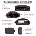 Water-Resistant Grey Messenger Bag for 17-Inch Laptops