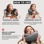 Memory Foam Travel Neck Pillow with 360° Support