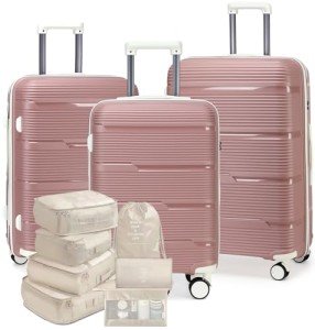 LEDAOU 3-Piece Luggage Set with Packing Cubes