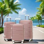 LEDAOU 3-Piece Luggage Set with Packing Cubes