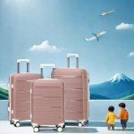 LEDAOU 3-Piece Luggage Set with Packing Cubes
