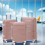 LEDAOU 3-Piece Luggage Set with Packing Cubes