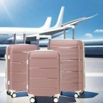 LEDAOU 3-Piece Luggage Set with Packing Cubes