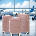LEDAOU 3-Piece Luggage Set with Packing Cubes