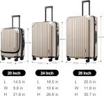 LEVEL8 Grace 3-Piece Hardshell Luggage Set
