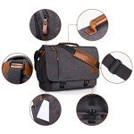 Water-Resistant Grey Messenger Bag for 17-Inch Laptops