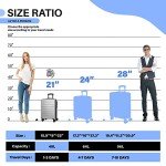 AnyZip 21" Lightweight Kids Hardside Carry-On Suitcase