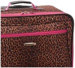 Rockland Pink Leopard 3-Piece Softside Luggage Set