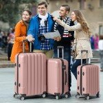 Rose Gold 3-Piece Lightweight Luggage Set