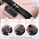 Rose Gold 3-Piece Lightweight Luggage Set