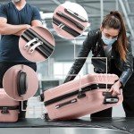 Rose Gold 3-Piece Lightweight Luggage Set