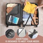 Rose Gold 3-Piece Lightweight Luggage Set