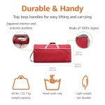 Amazon Basics Large Weekend Travel Bag, Red