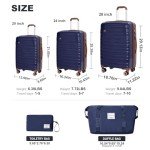 5-Piece Navy Luggage Set with Spinner Wheels