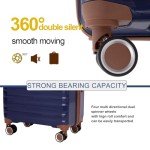 5-Piece Navy Luggage Set with Spinner Wheels