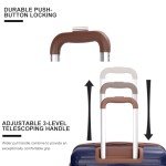 5-Piece Navy Luggage Set with Spinner Wheels