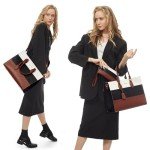 Stylish Laptop Tote for Women with Clutch