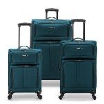 U.S. Traveler Anzio Teal Expandable Luggage Set