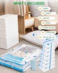 25-Pack Travel Vacuum Storage Bags with Pump