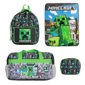 Minecraft Creeper 4-Piece Travel Luggage Set
