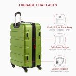 SwissGear 7366 Expandable Hardside Luggage, Green