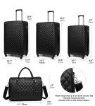 Feilario Plaid Expandable Luggage Set - 4 Pieces