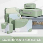 OlarHike 6 Piece Packing Cubes Set - Matcha Green