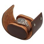 Travel Watch Case with Pillow - Brown Organizer