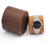 Travel Watch Case with Pillow - Brown Organizer