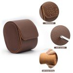 Travel Watch Case with Pillow - Brown Organizer
