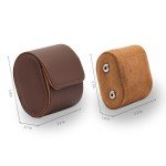 Travel Watch Case with Pillow - Brown Organizer