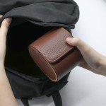 Travel Watch Case with Pillow - Brown Organizer