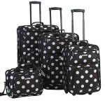 Rockland Expandable Polka Dot Luggage Set, 4-Piece