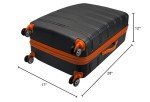 Rockland Melbourne 28" Expandable Hardside Luggage, Charcoal