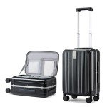 Hanke 20" Hard Shell Carry-On Suitcase - Jet Black
