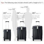 Hanke 20" Hard Shell Carry-On Suitcase - Jet Black