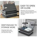 Hanke 20" Hard Shell Carry-On Suitcase - Jet Black