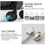 Hanke 20" Hard Shell Carry-On Suitcase - Jet Black