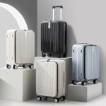 Hanke 20" Hard Shell Carry-On Suitcase - Jet Black