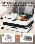 CENSIEN 28" Expandable Hard Shell Luggage - White