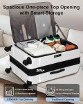 CENSIEN 28" Expandable Hard Shell Luggage - White
