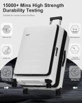 CENSIEN 28" Expandable Hard Shell Luggage - White