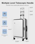 CENSIEN 28" Expandable Hard Shell Luggage - White