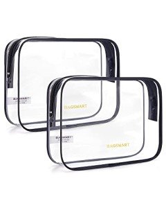 Bagsmart TSA Approved Clear Toiletry Bag Set