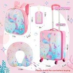 Kids Luggage Set with Backpack & Rolling Suitcase
