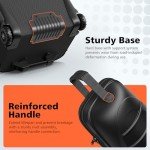 Lightweight Golf Travel Bag with Wheels - Black/Orange