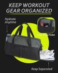 Lightweight Foldable Gym Duffle Bag with Shoe Compartment