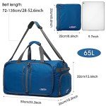 G4Free 65L Water-Repellent Foldable Duffel Bag